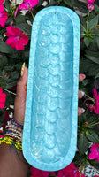 Blue Fish Scale Incense Holder