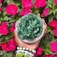 Green Aventurine Chip Bracelet (thick)