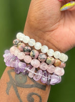 Peace & Love Crystal Bracelet Stack