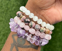 Peace & Love Crystal Bracelet Stack