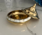 Golden Brass Burner w/Marble