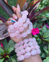 Large Rose Quartz Bracelets