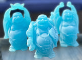 Laughing Buddha Figurine (Med Blue)