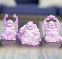 Small Laughing Lavender  Buddah Figurine