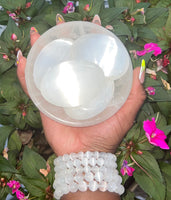 Selenite Palm Stone