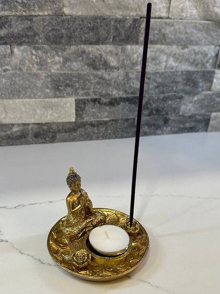 Sitting Buddah Meditation Incense Burner