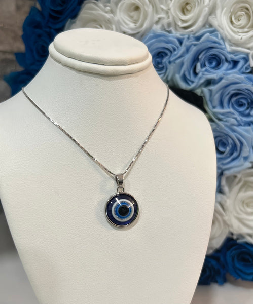Petite Evil Eye Necklace 🧿(Silver)